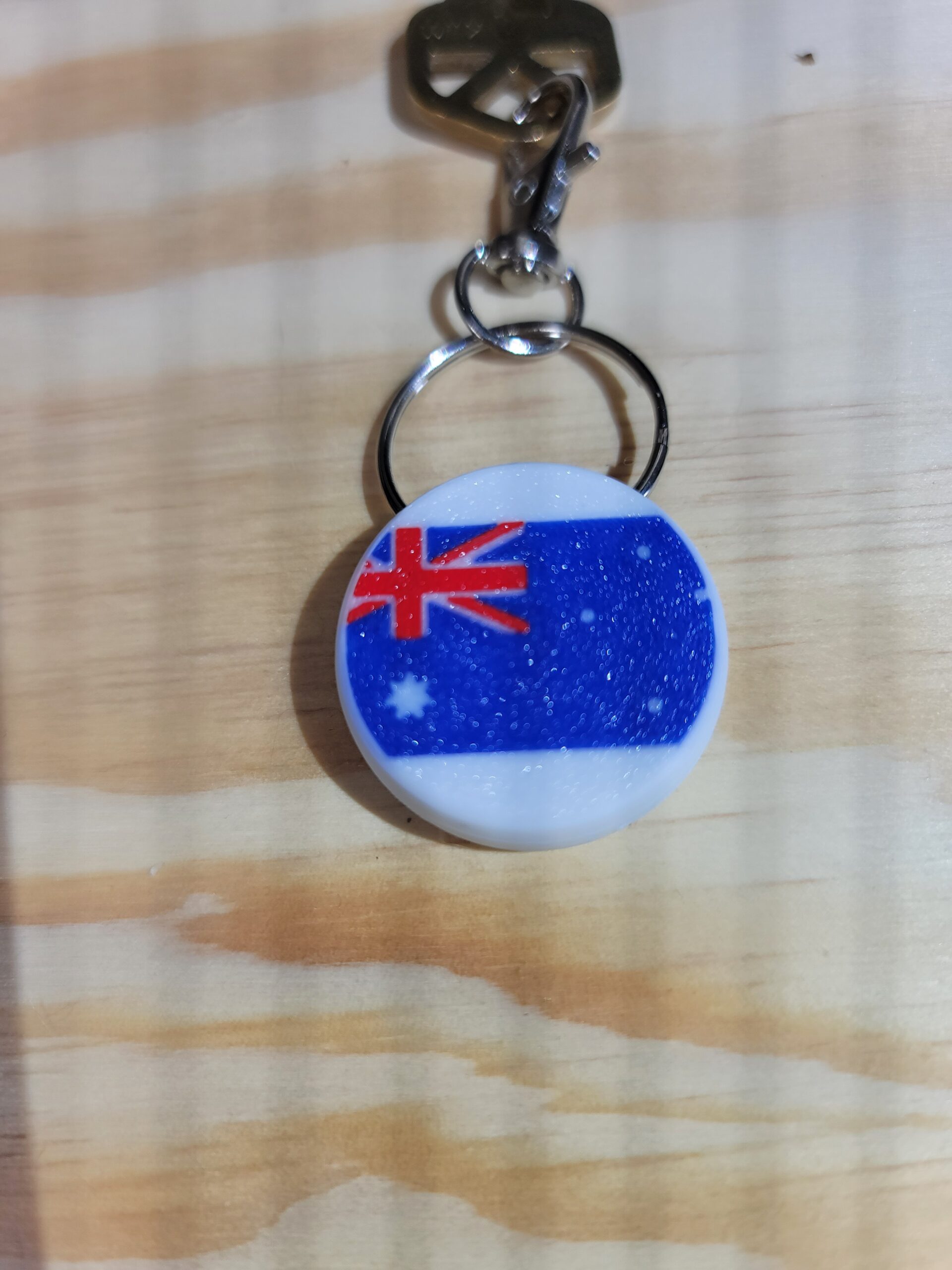 3D Printed Australia Flag Keychain Fob – Multicolor Aussie Pride Zipper Pull - Image 2