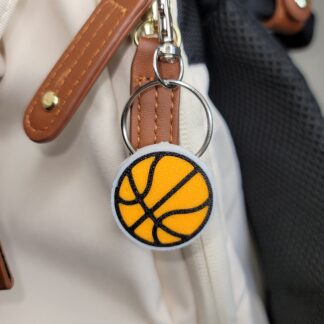 3D Printed Basketball Keychain Fob – Multicolor Zipper Pull Accessory