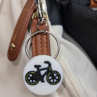 3D Printed Bicycle Keychain Fob – Multicolor Cycling Zipper Pull Accessory