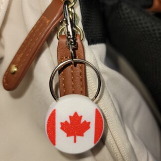 3D Printed Canada Flag Keychain Fob – Multicolor Canadian Pride Zipper Pull