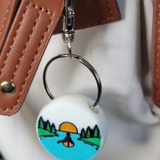 3D Printed Canoe Keychain Fob – Multicolor Paddling Zipper Pull