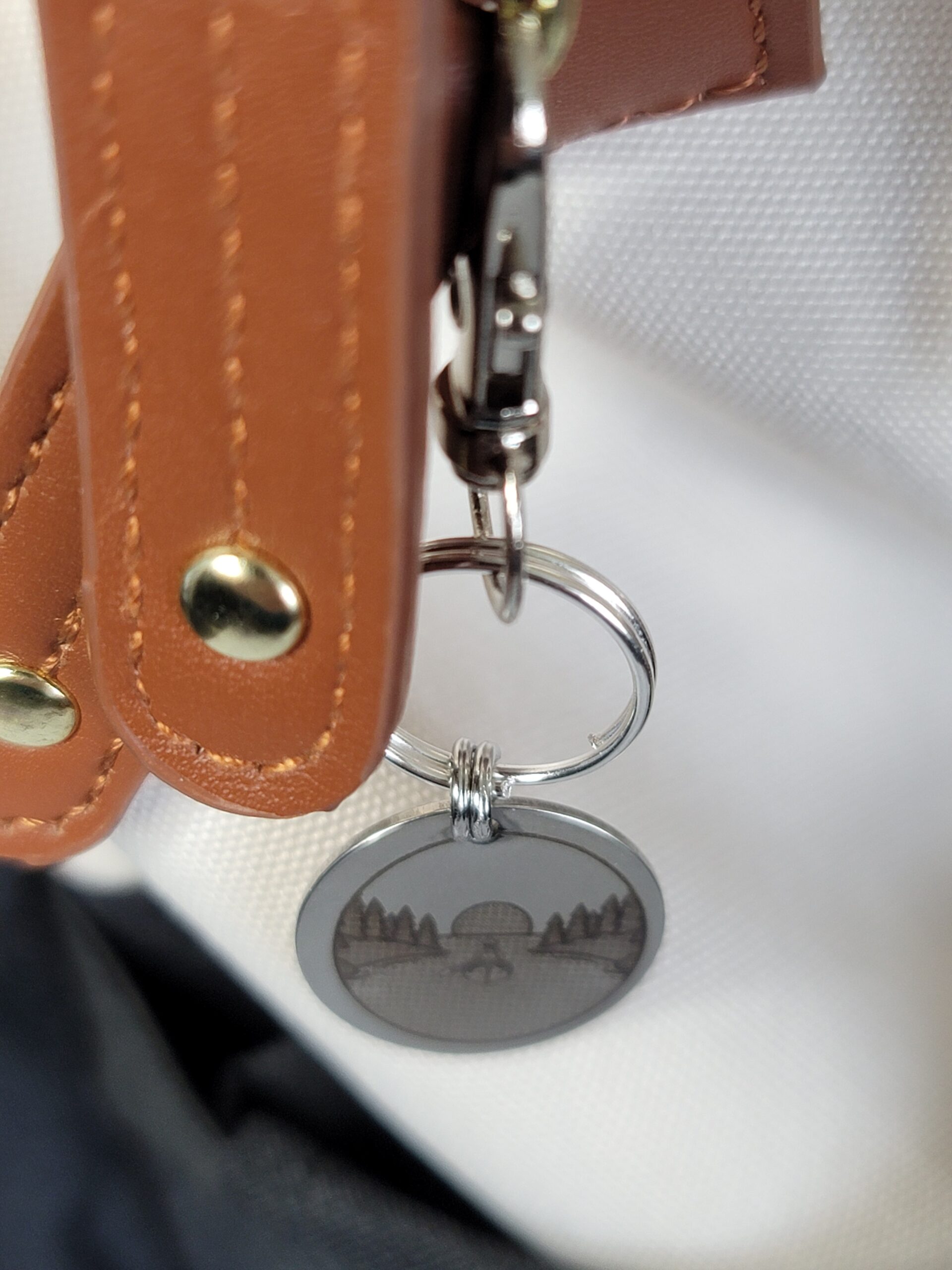 Laser Engraved Canoe Keychain Fob – Steel Paddling Zipper Pull - Image 3