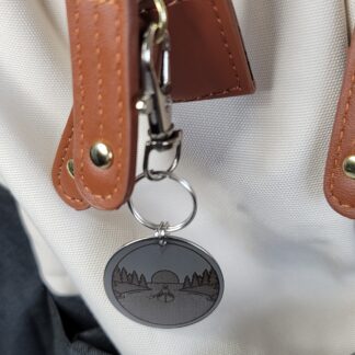 Laser Engraved Canoe Keychain Fob – Steel Paddling Zipper Pull