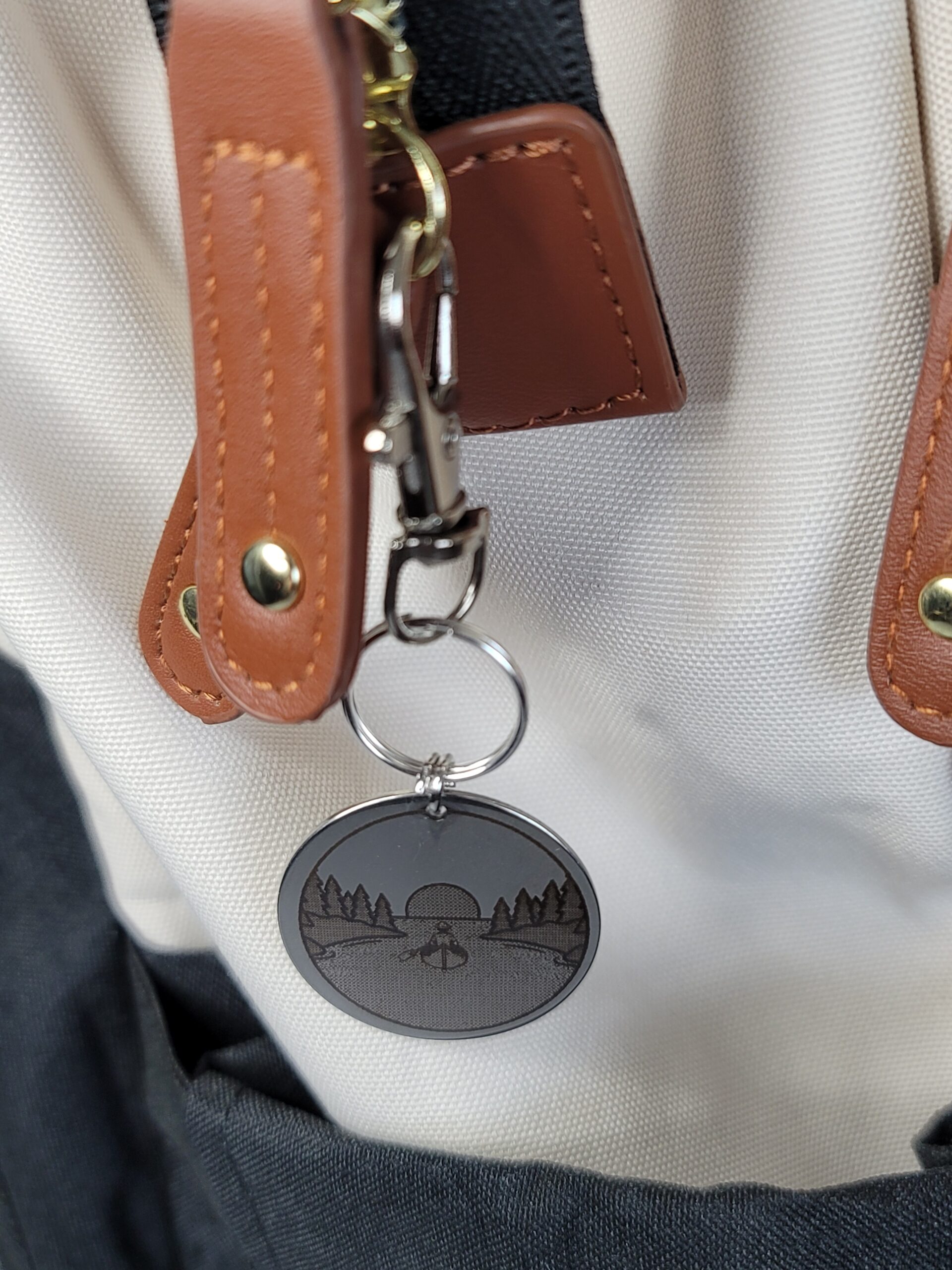 Laser Engraved Canoe Keychain Fob – Steel Paddling Zipper Pull