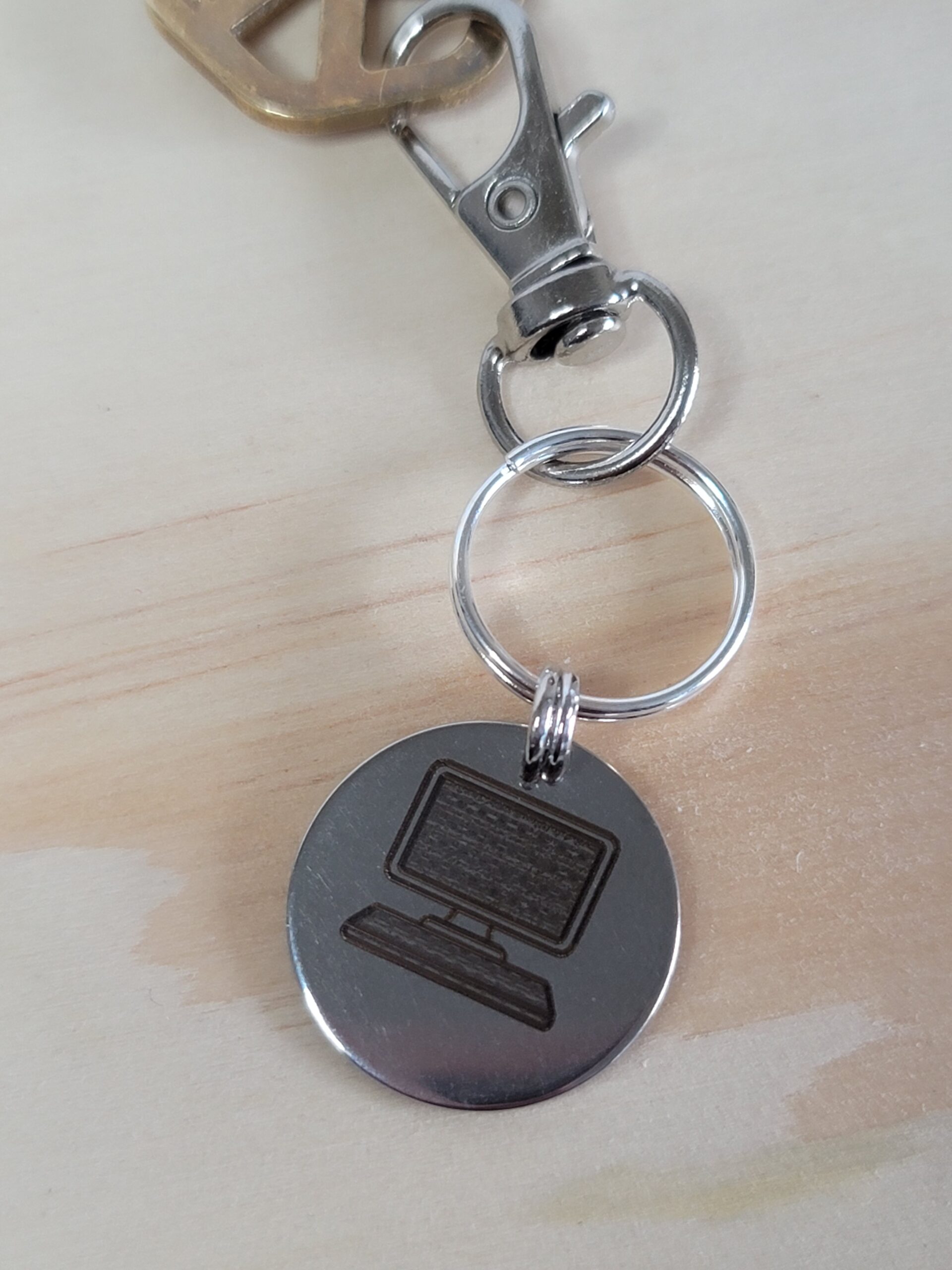 Laser Engraved Computer Keychain Fob – Steel Tech Zipper Pull - Image 4