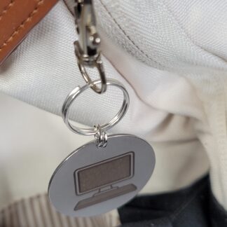 Laser Engraved Computer Keychain Fob – Steel Tech Zipper Pull