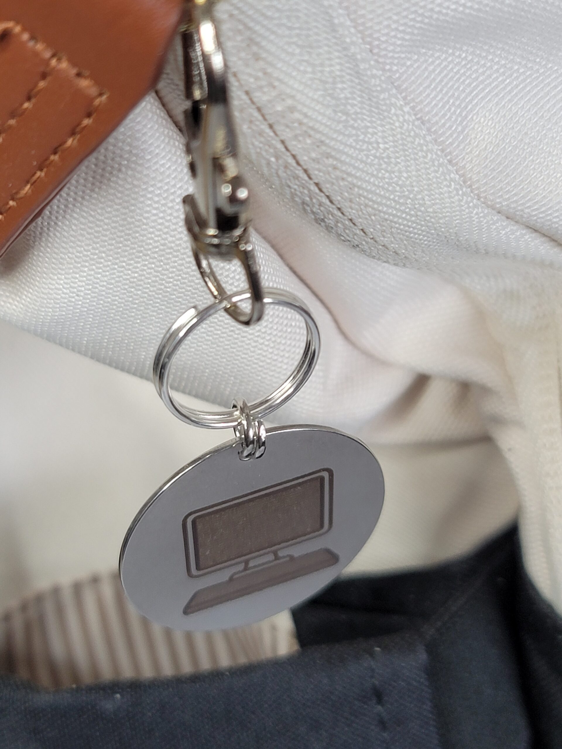 Laser Engraved Computer Keychain Fob – Steel Tech Zipper Pull