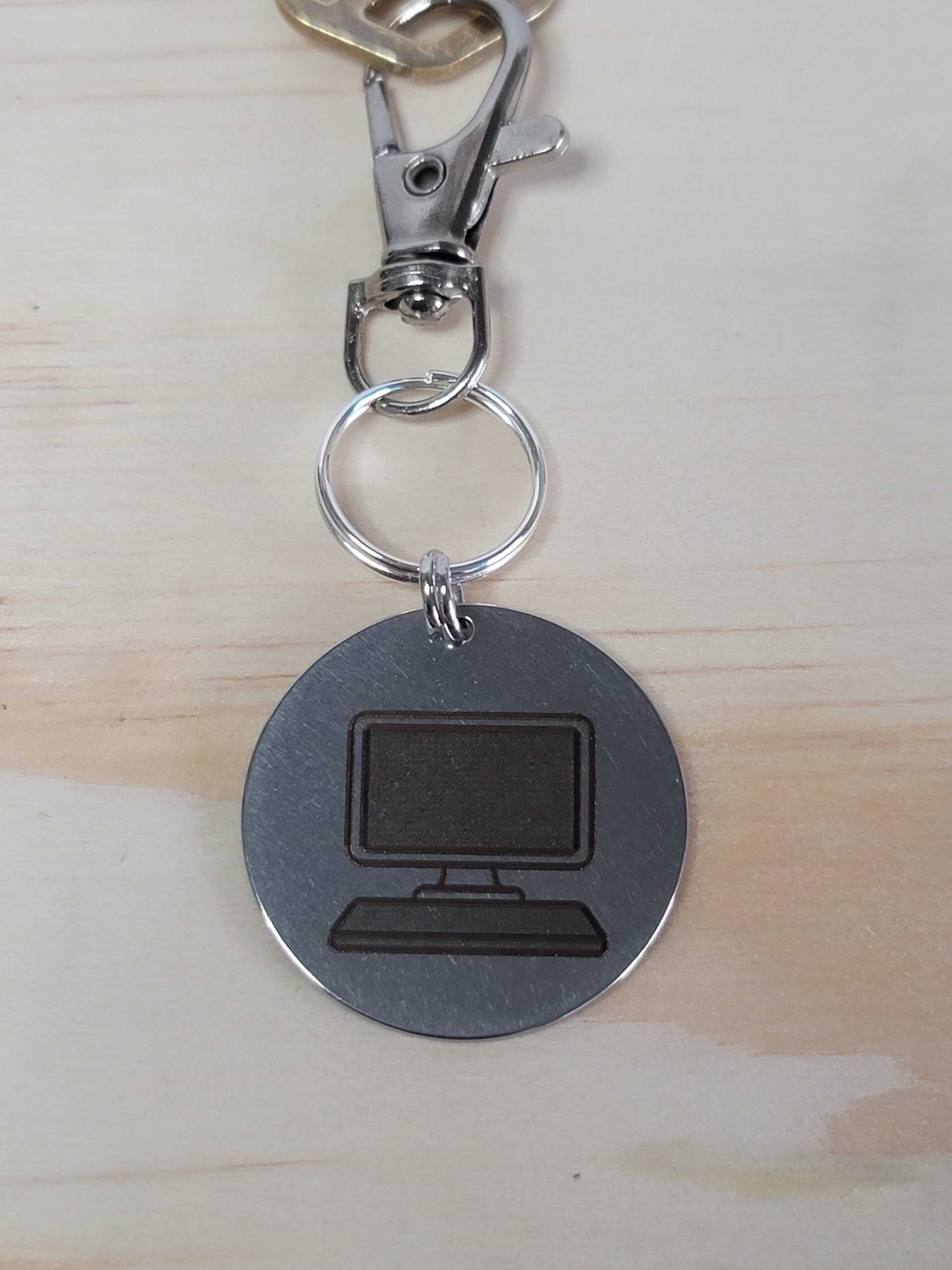 Laser Engraved Computer Keychain Fob – Steel Tech Zipper Pull - Image 2