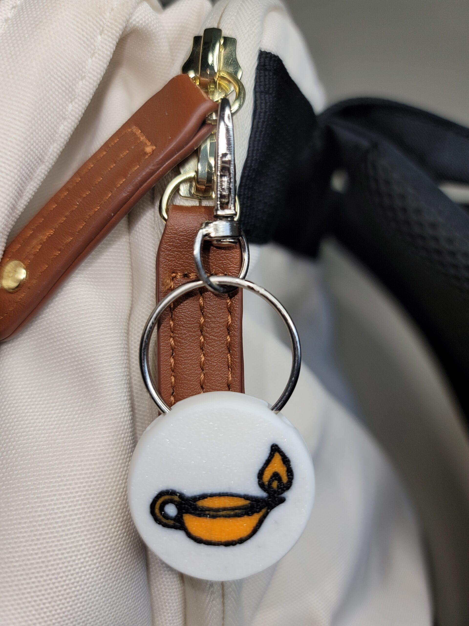 3D Printed Diwali Keychain Fob – Multicolor Festival of Lights Zipper Pull