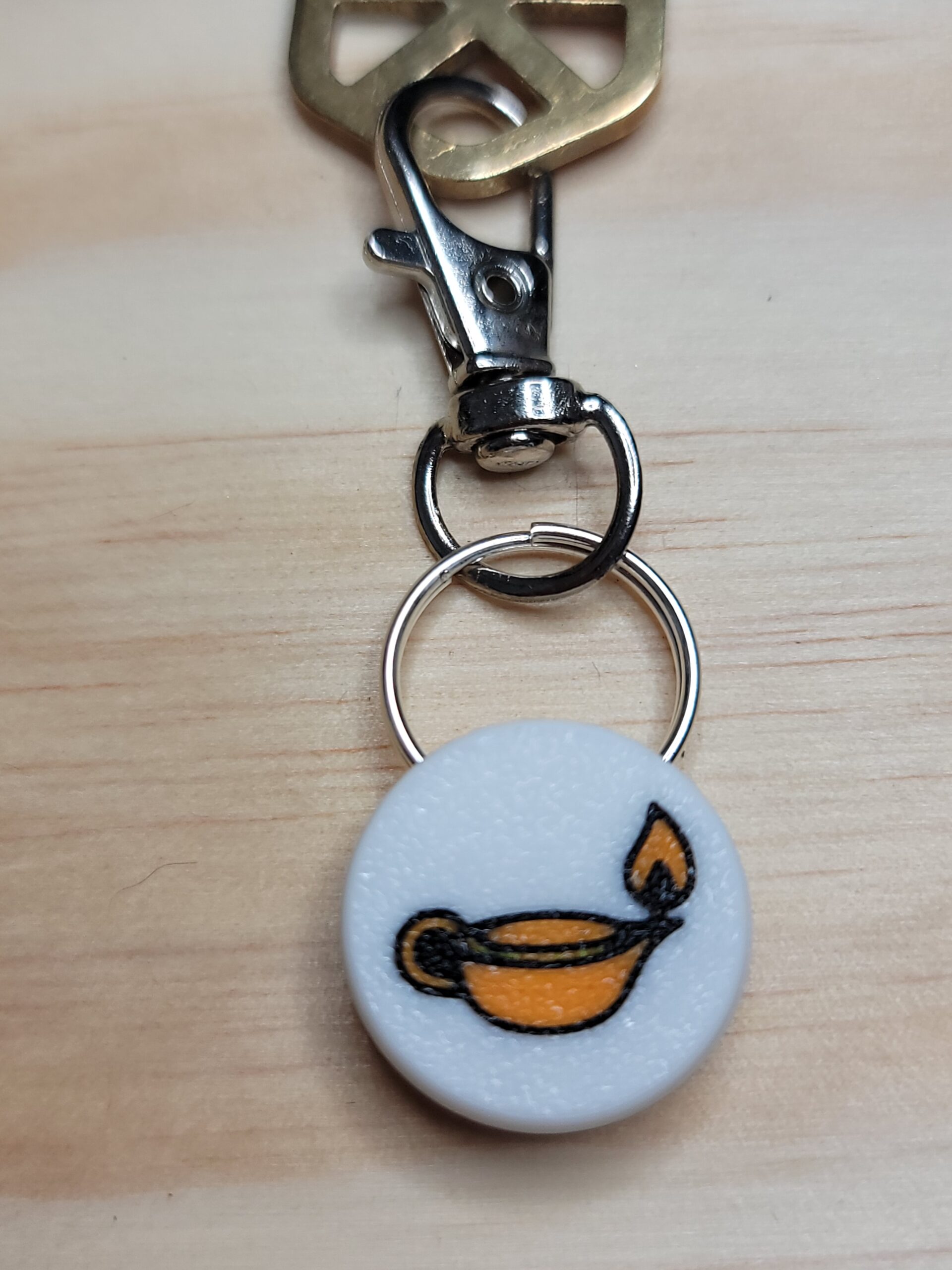 3D Printed Diwali Keychain Fob – Multicolor Festival of Lights Zipper Pull - Image 4