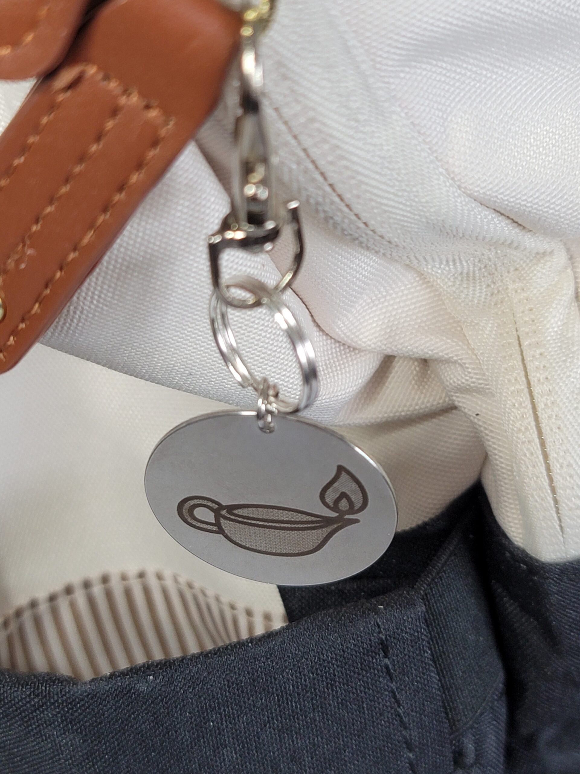Laser Engraved Diwali Keychain Fob – Steel Festival of Lights Zipper Pull