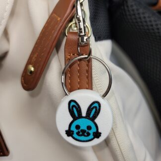 3D Printed Easter Bunny Keychain Fob – Multicolor Spring Zipper Pull