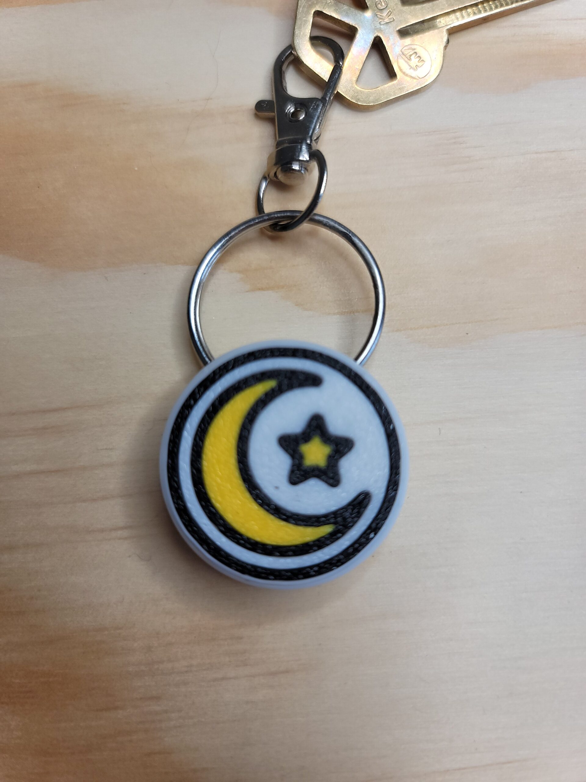3D Printed Eid Keychain Fob – Multicolor Celebration Zipper Pull - Image 2