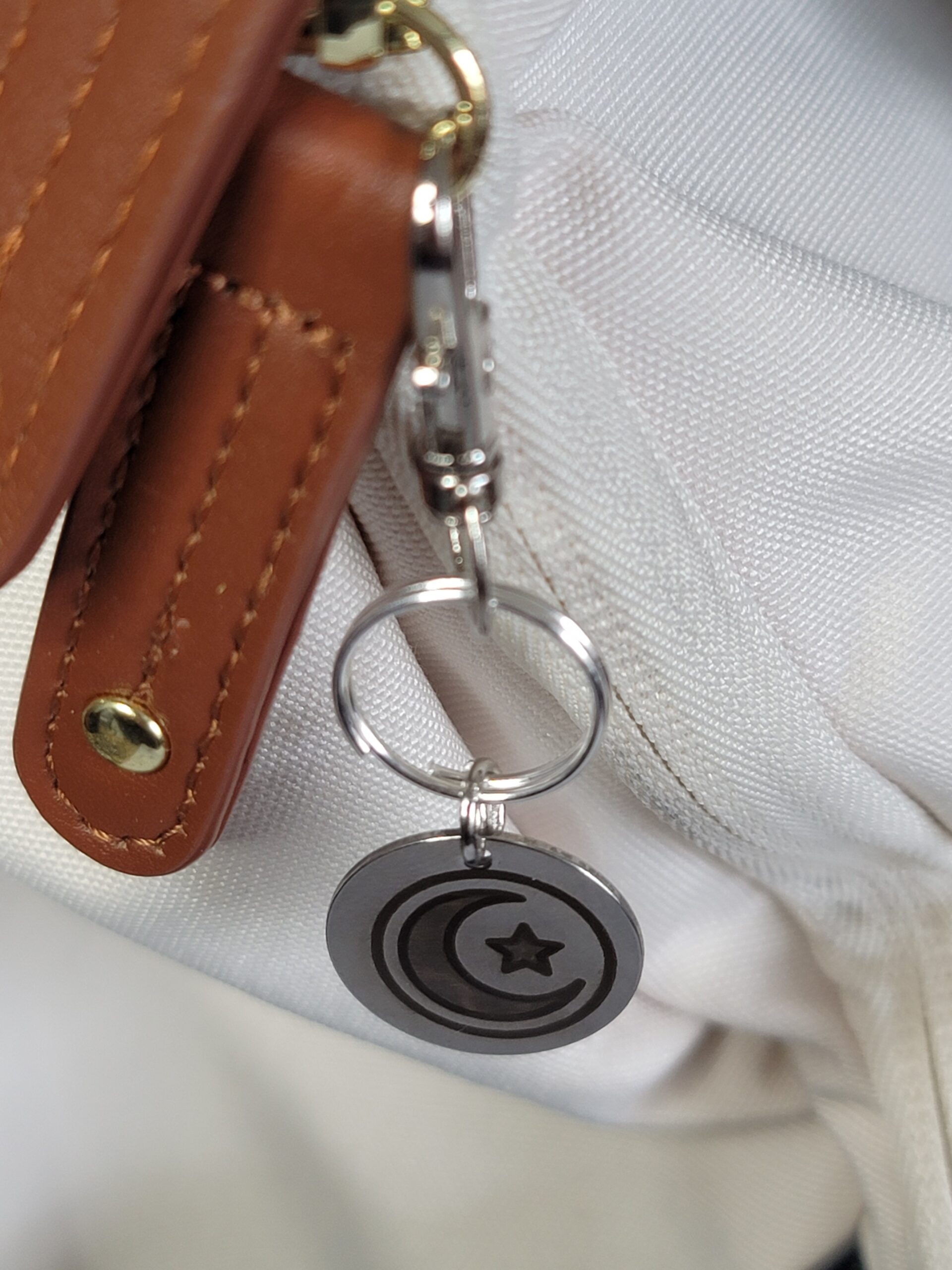 Laser Engraved Eid Keychain Fob – Steel Celebration Zipper Pull - Image 3