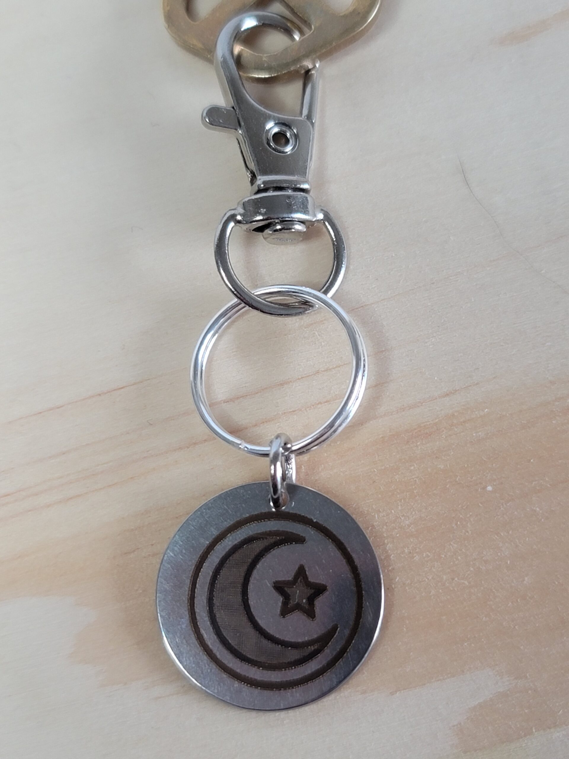 Laser Engraved Eid Keychain Fob – Steel Celebration Zipper Pull - Image 4