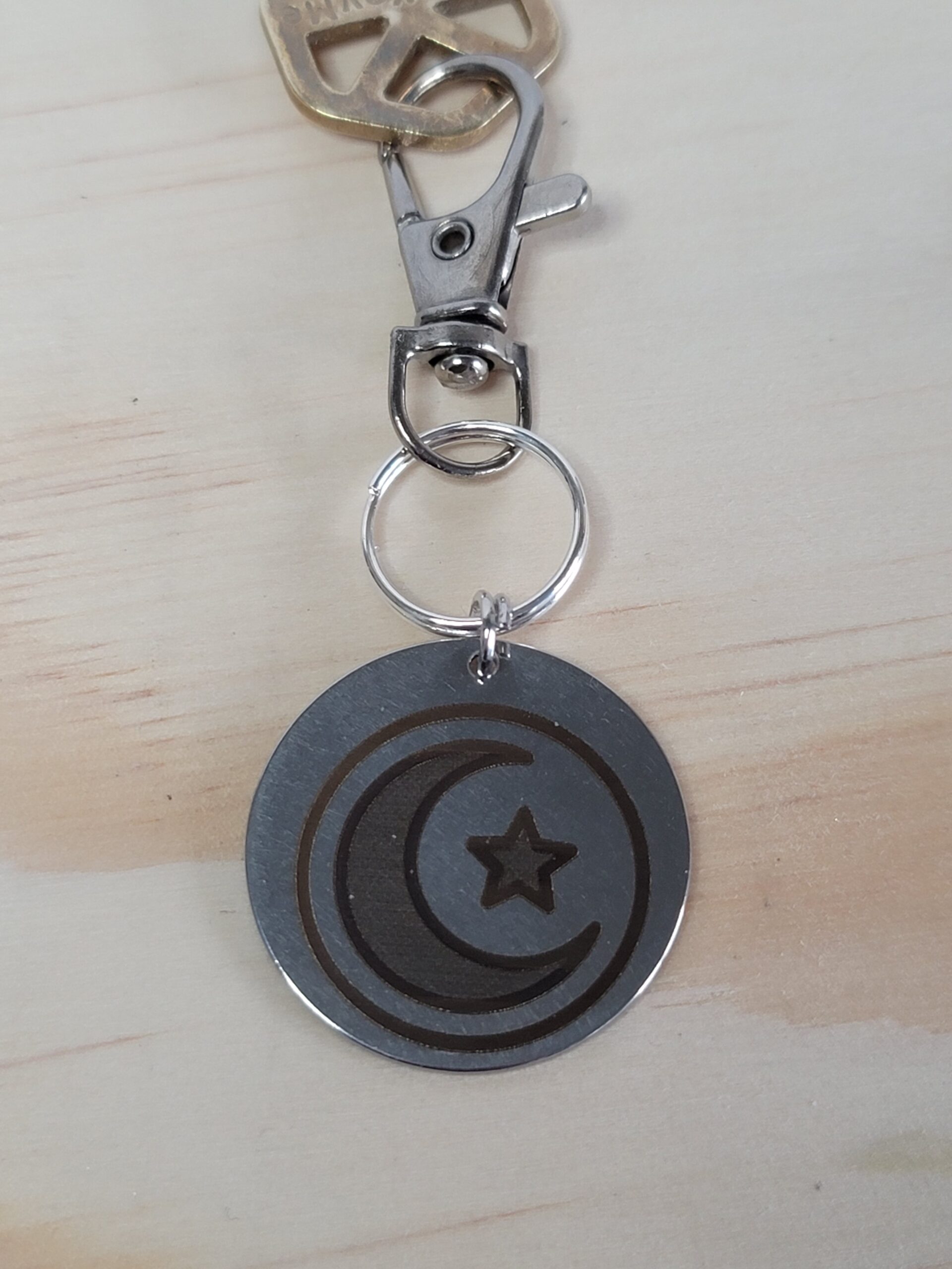 Laser Engraved Eid Keychain Fob – Steel Celebration Zipper Pull - Image 2