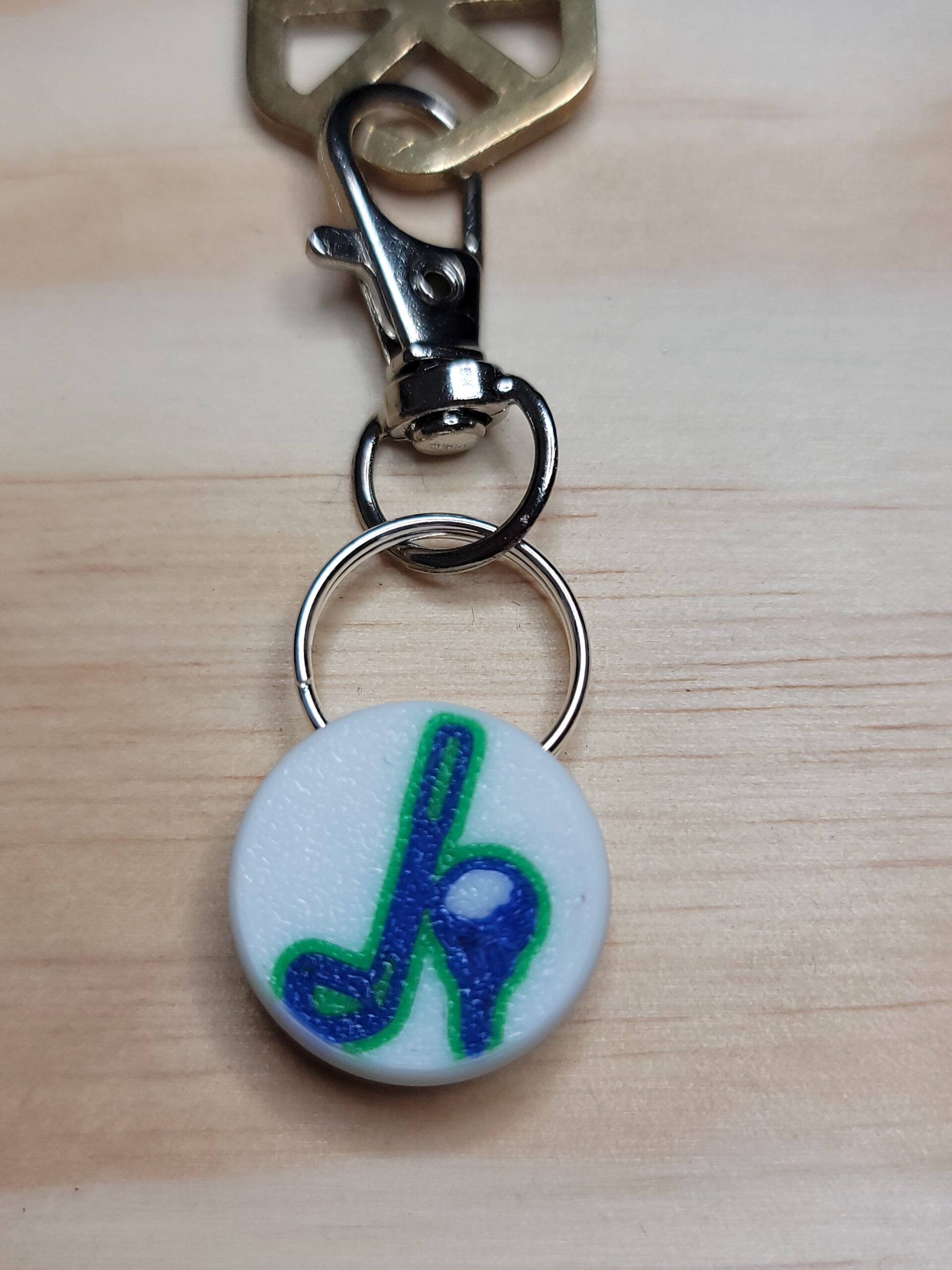 3D Printed Golf Keychain Fob: Multicolor Disc Zipper Pull (30mm) - Image 4