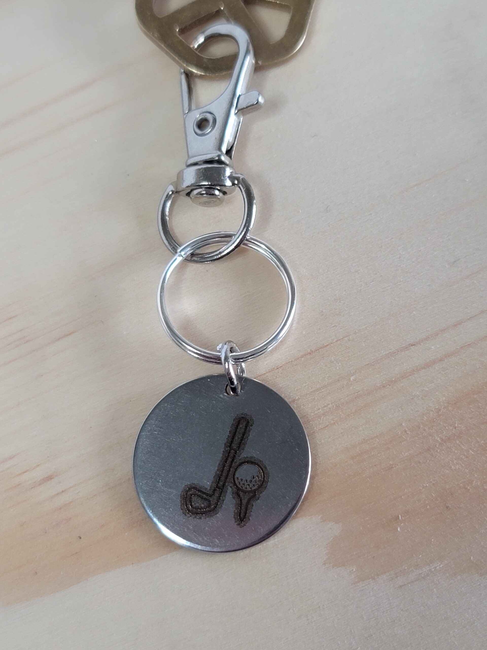 Laser Engraved Golf Keychain Fob – Steel Zipper Pull Accessory - Image 4