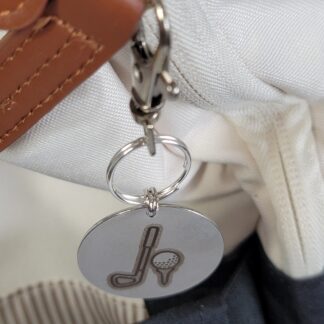 Laser Engraved Golf Keychain Fob – Steel Zipper Pull Accessory