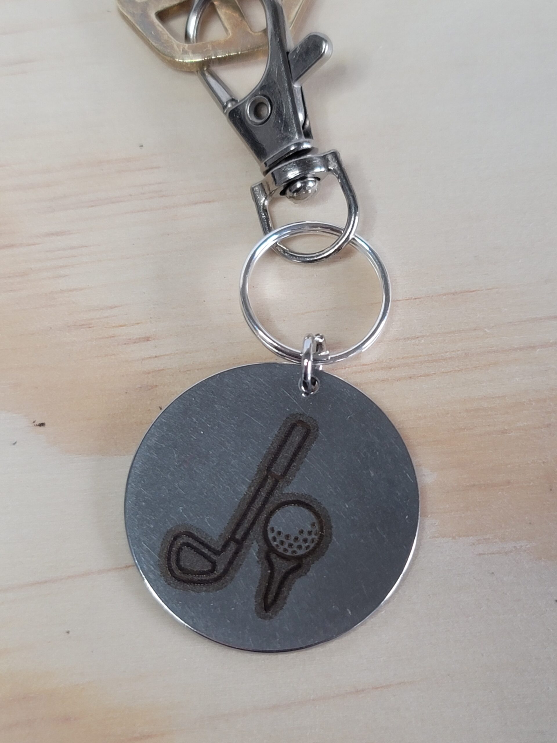 Laser Engraved Golf Keychain Fob – Steel Zipper Pull Accessory - Image 2