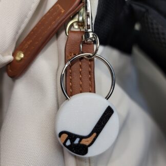 3D Printed Hockey Keychain Fob – Multicolor Zipper Pull Accessory