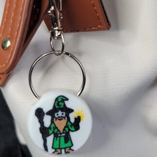 3D Printed Magic Keychain Fob – Multicolor Wizard Zipper Pull Accessory