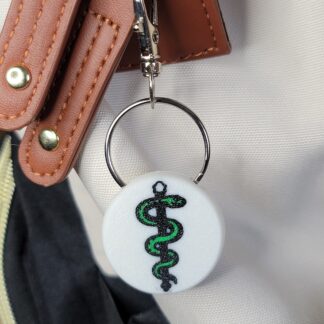 3D Printed Medical Keychain Fob – Multicolor Healthcare Zipper Pull