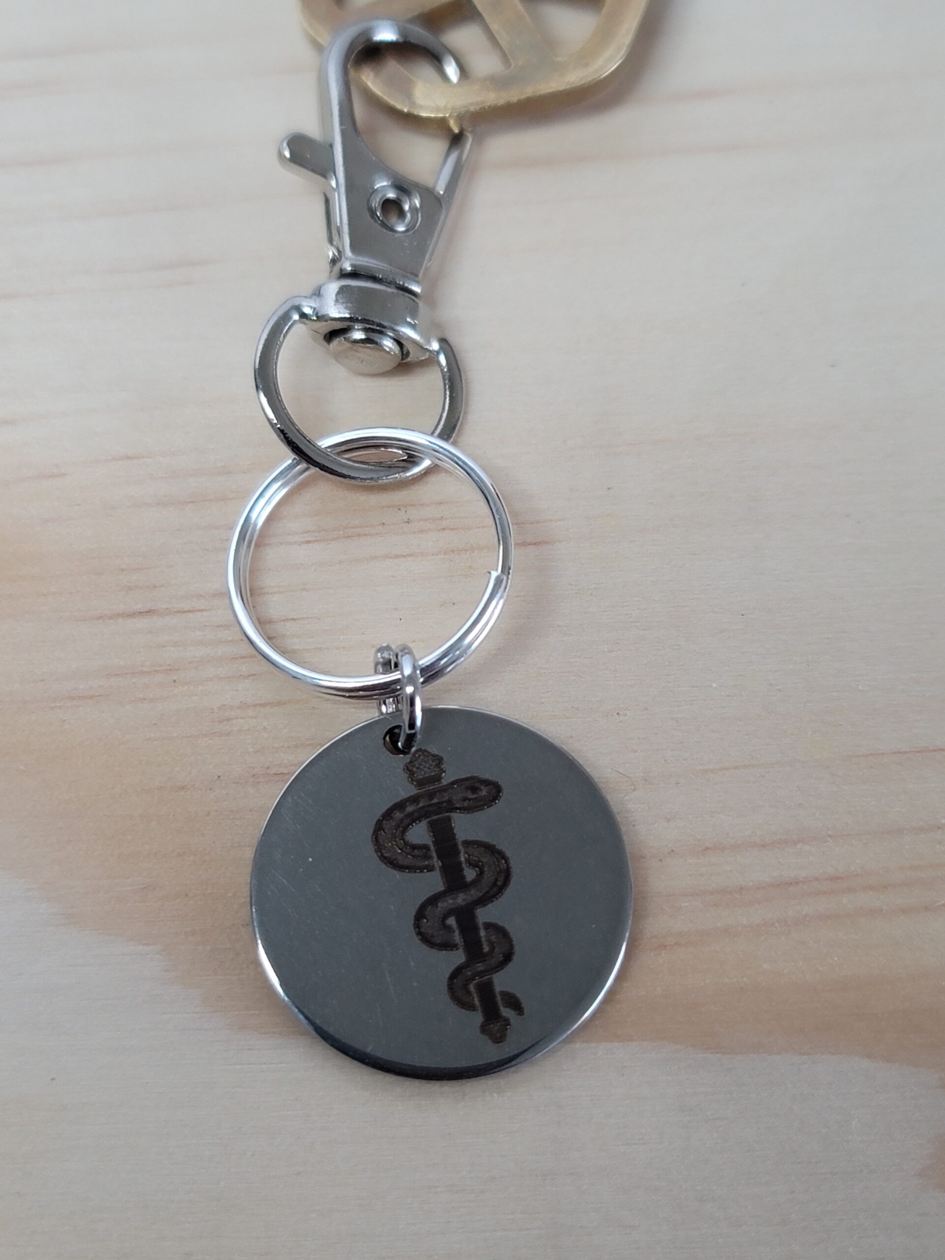 Laser Engraved Medical Keychain Fob – Steel Healthcare Zipper Pull - Image 4