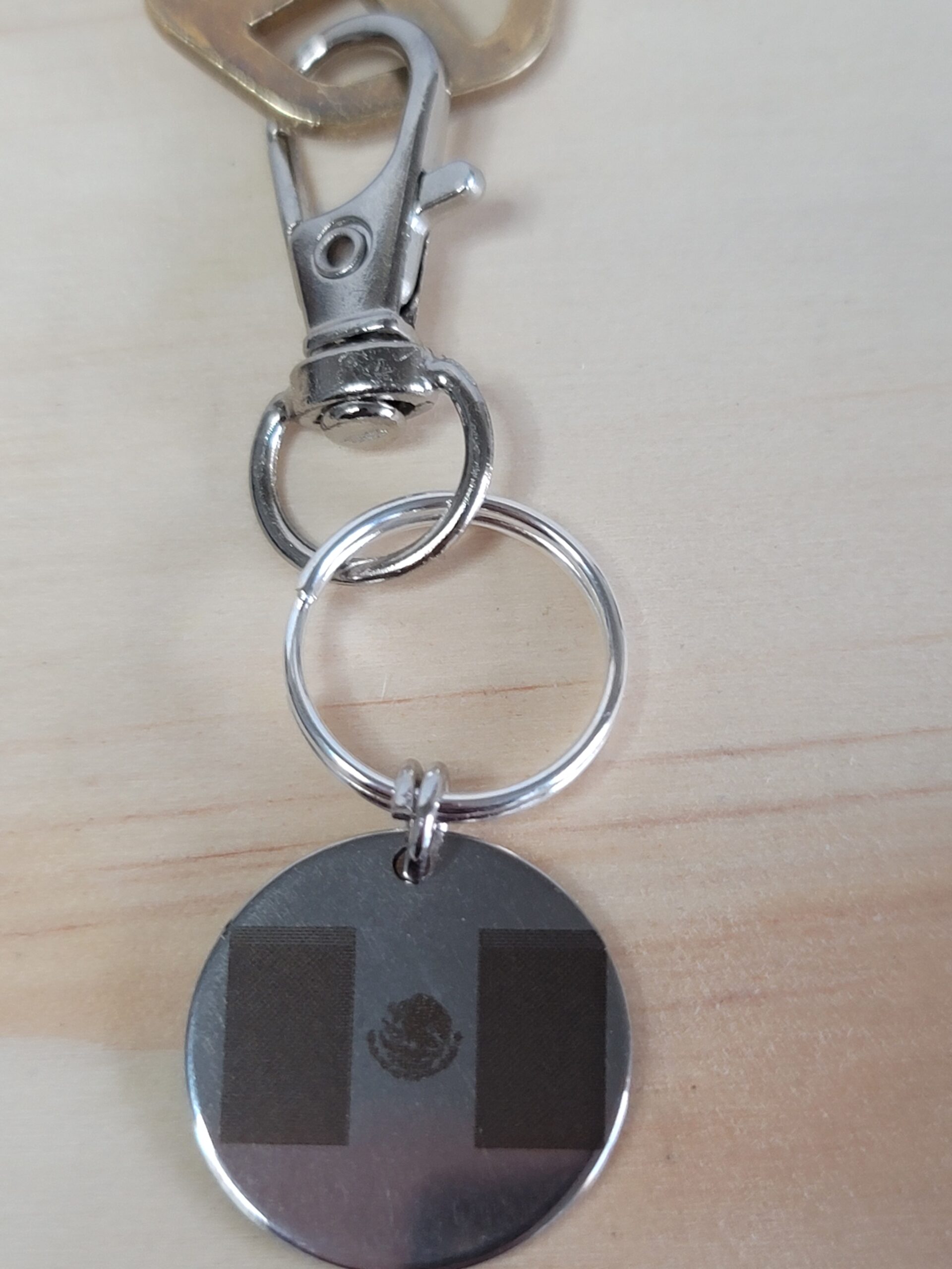 Laser Engraved Mexico Flag Keychain Fob – Steel Pride Zipper Pull - Image 4