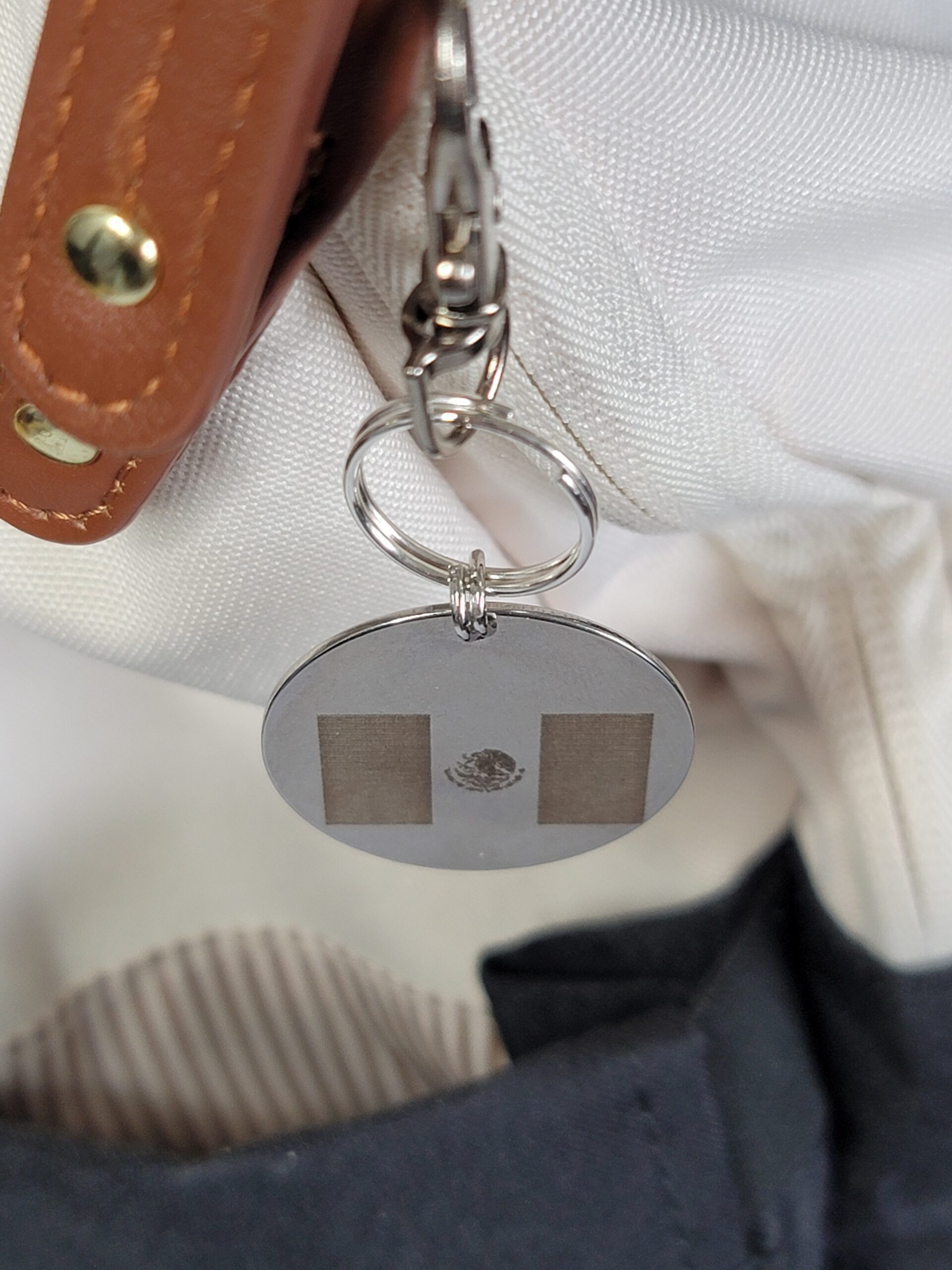Laser Engraved Mexico Flag Keychain Fob – Steel Pride Zipper Pull