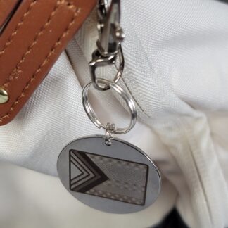 Laser Engraved Pride Keychain Fob – Steel Rainbow Zipper Pull