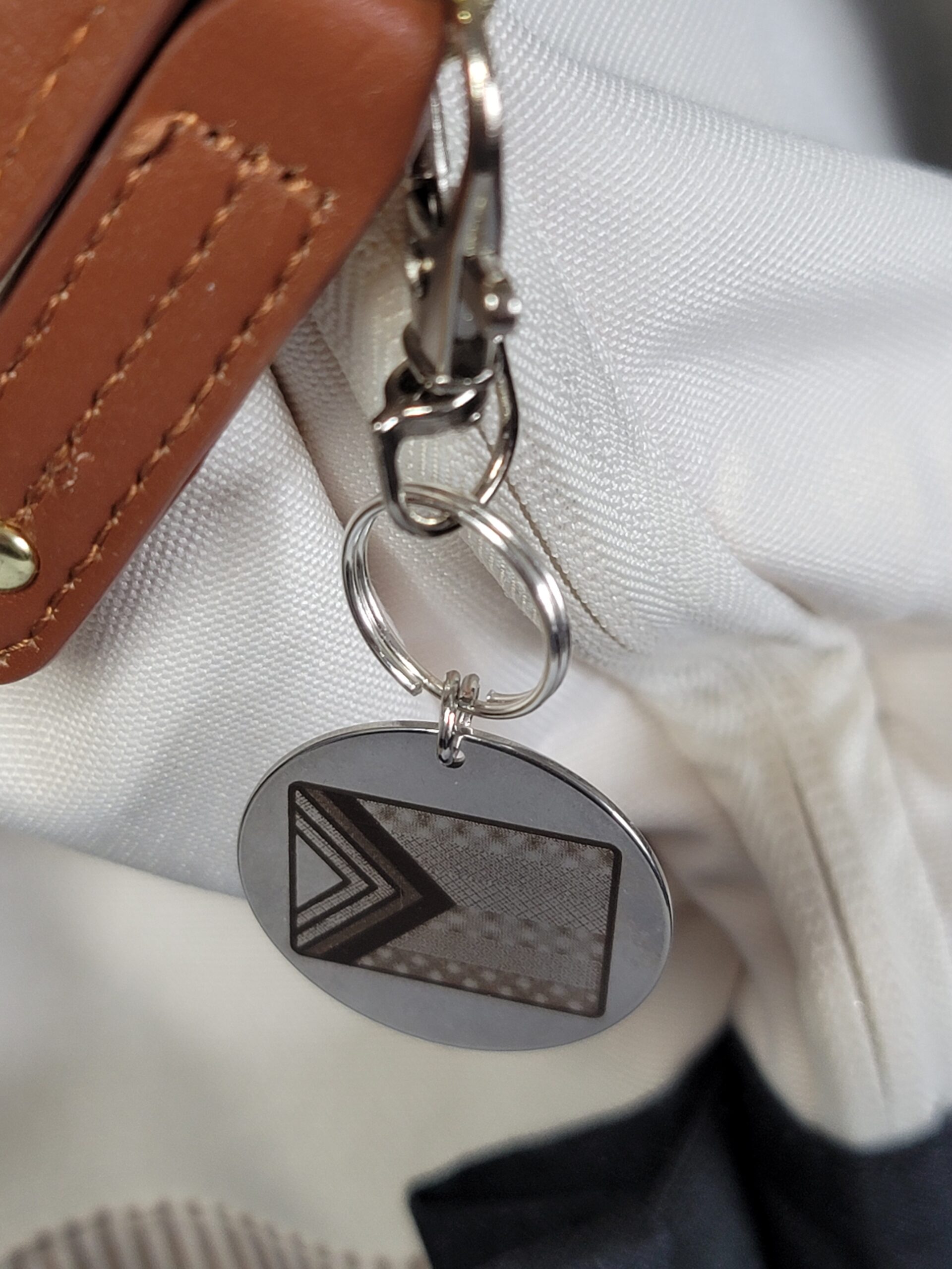 Laser Engraved Pride Keychain Fob – Steel Rainbow Zipper Pull