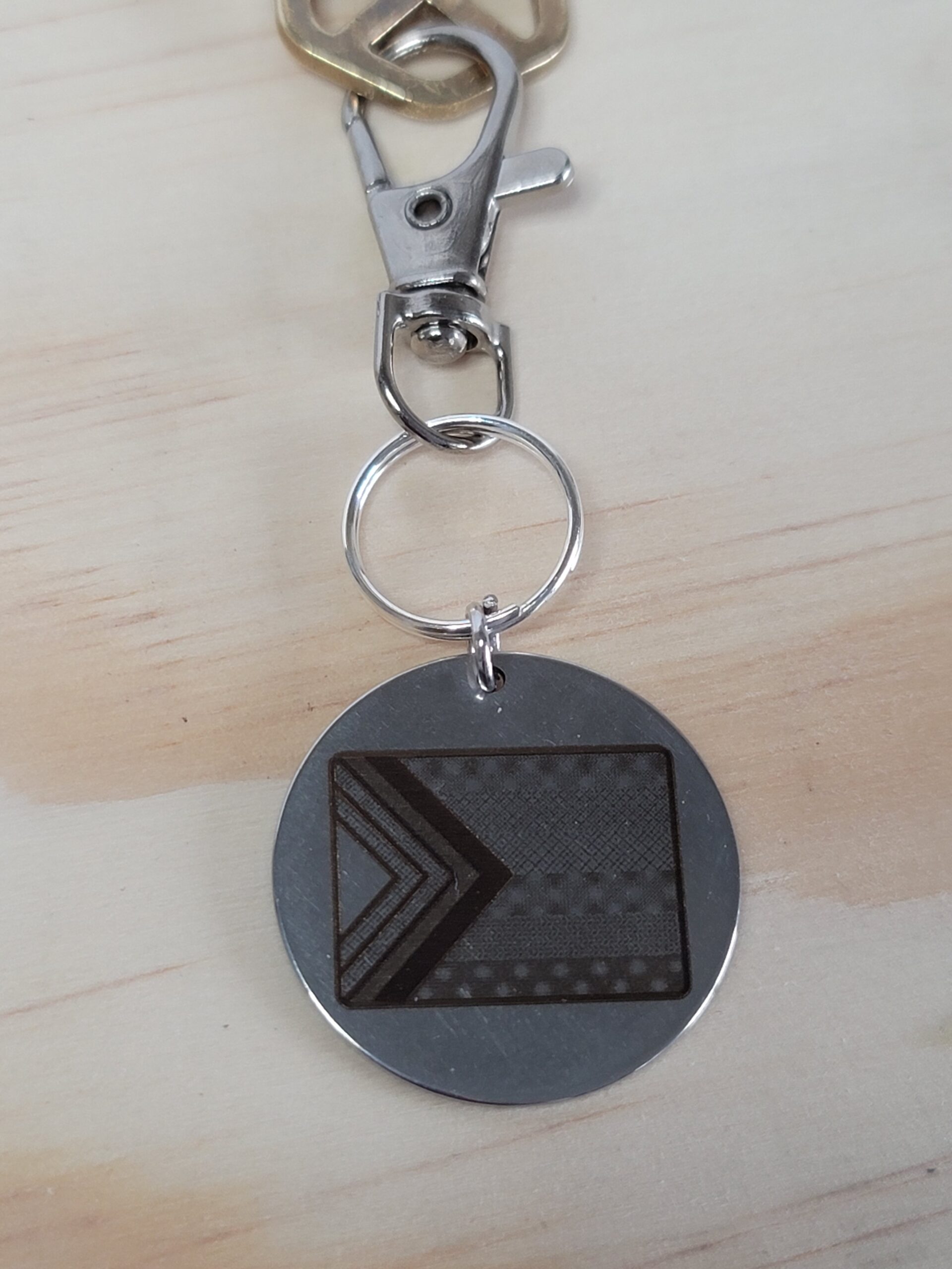 Laser Engraved Pride Keychain Fob – Steel Rainbow Zipper Pull - Image 2