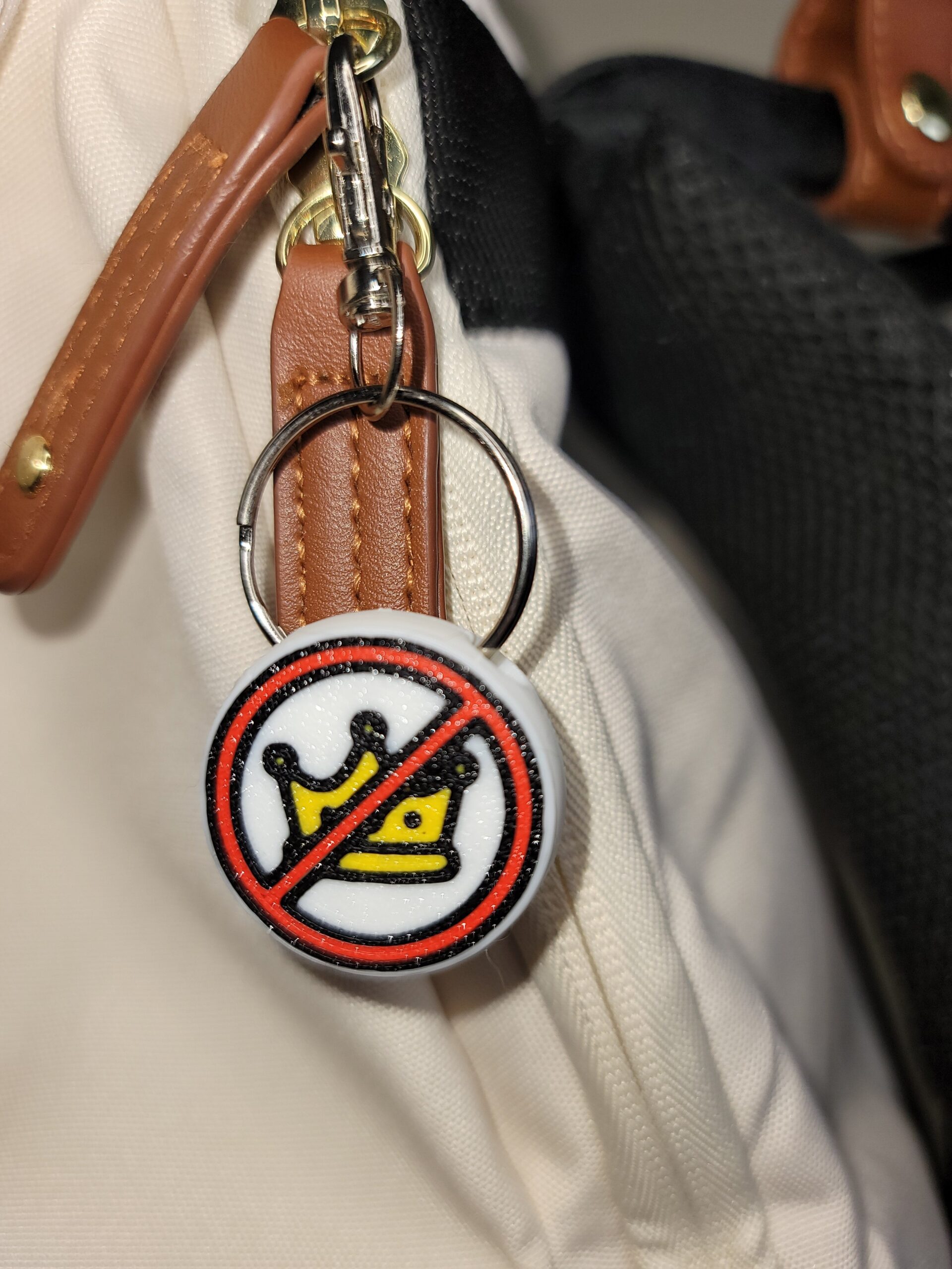 3D Printed Pro-Democracy Keychain Fob – Multicolor Zipper Pull Accessory