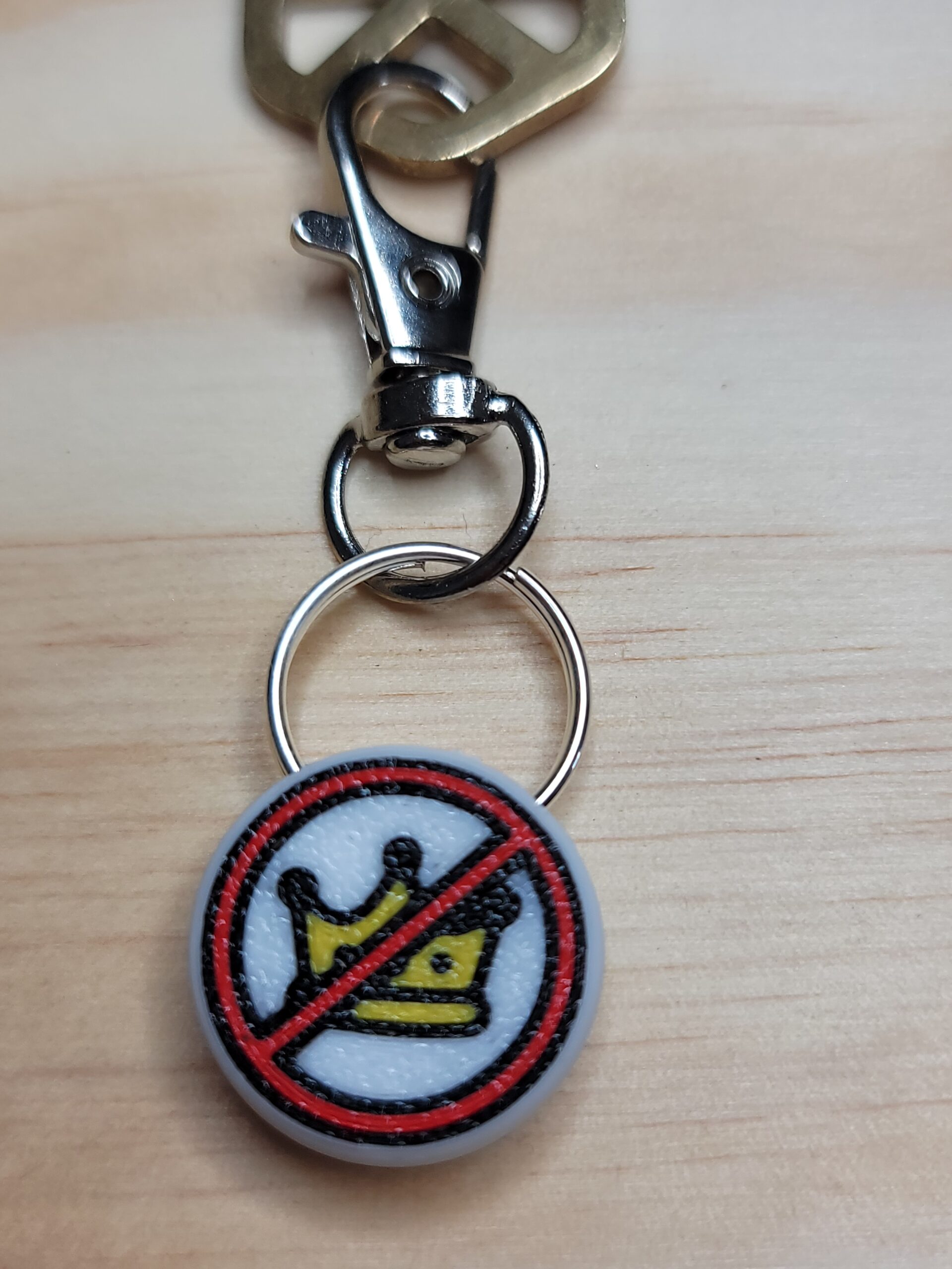 3D Printed Pro-Democracy Keychain Fob – Multicolor Zipper Pull Accessory - Image 3