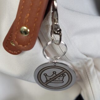 Laser Engraved Pro-Democracy Keychain Fob – Steel Zipper Pull
