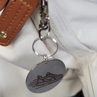Laser Engraved Running Keychain Fob – Steel Sports Zipper Pull