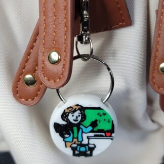 Teacher Fob Keychain: Multicolor 3D Printed Teacher Accessory (30mm)
