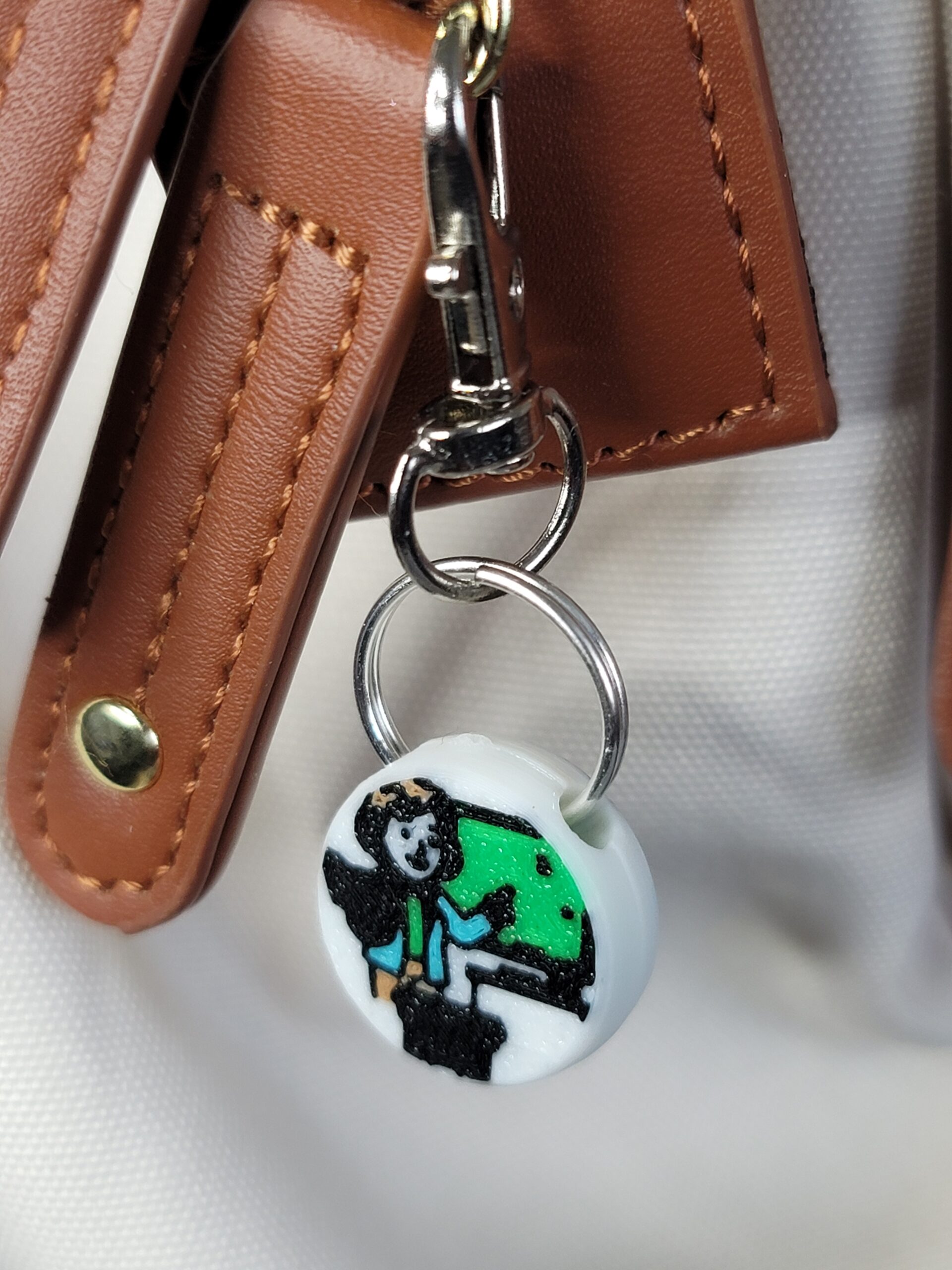 Teacher Fob Keychain: Multicolor 3D Printed Teacher Accessory (30mm) - Image 3