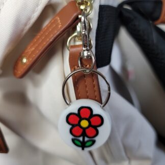 3D Printed Spring Floral Keychain Fob – Multicolor Zipper Pull Accessory