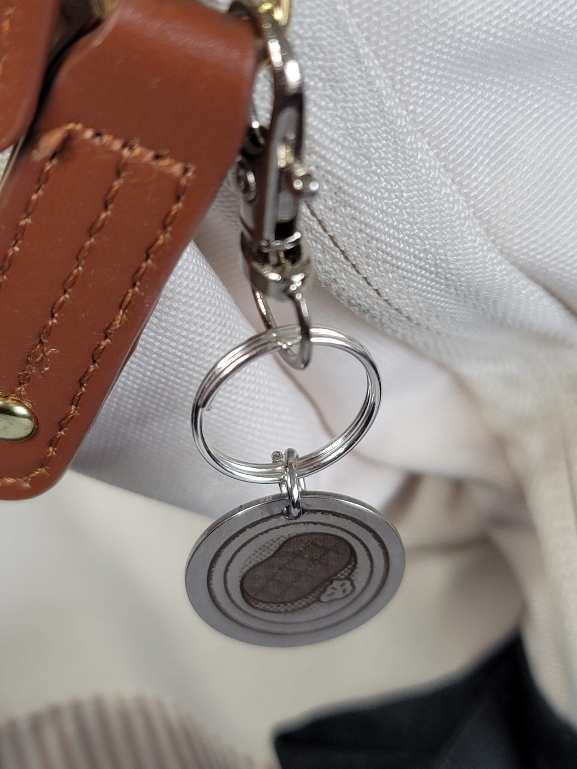 Laser Engraved Steak Keychain Fob – Steel Foodie Zipper Pull - Image 3