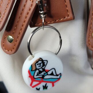 3D Printed Suntan Fob Keychain – Multicolor Summer Beach Accessory
