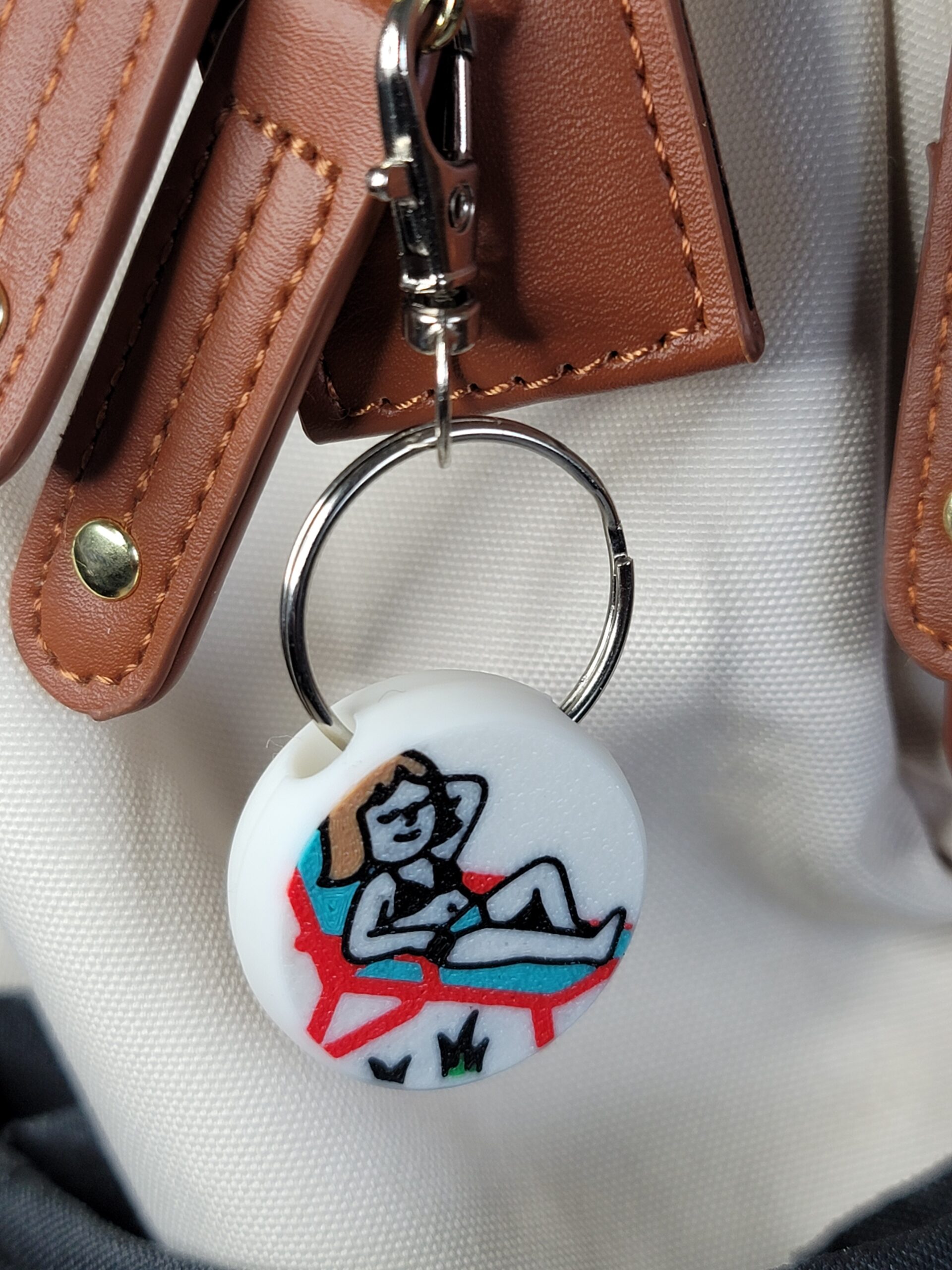 3D Printed Suntan Fob Keychain – Multicolor Summer Beach Accessory
