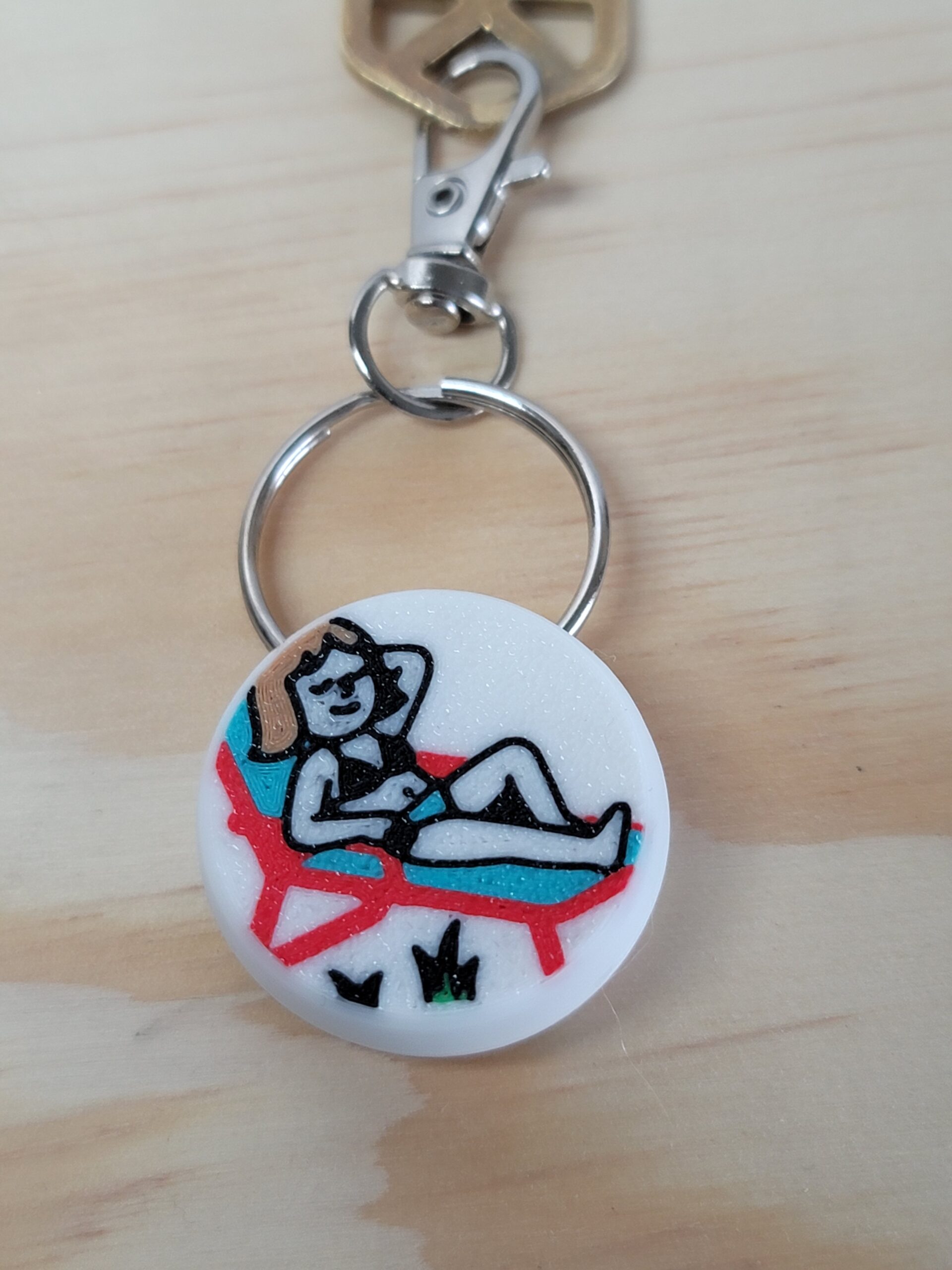 3D Printed Suntan Fob Keychain – Multicolor Summer Beach Accessory - Image 2