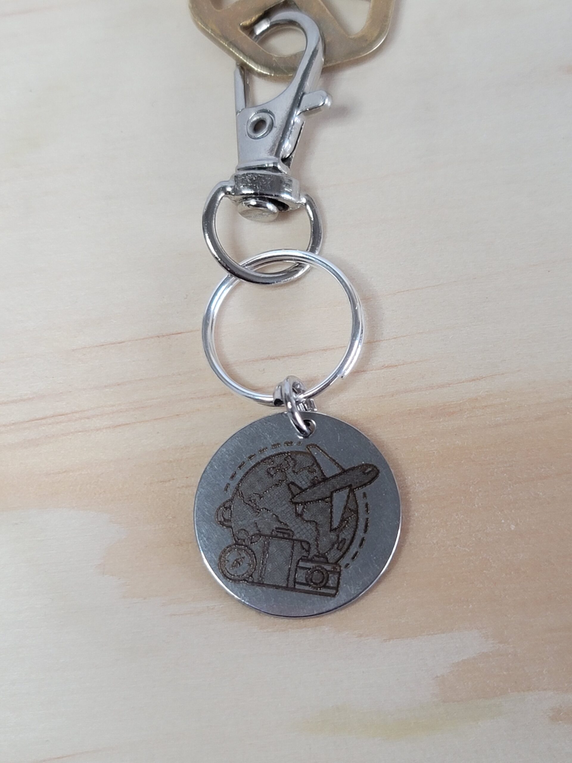 Laser Engraved Travel Keychain Fob – Steel Adventure Zipper Pull - Image 4
