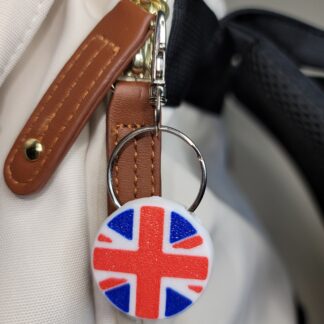 3D Printed UK Flag Keychain Fob – Multicolor British Pride Zipper Pull