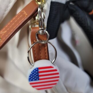 3D Printed USA Flag Keychain Fob – Multicolor American Pride Zipper Pull