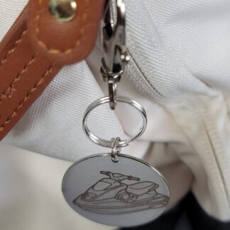 Laser Engraved Watercraft Keychain Fob – Steel Boating Zipper Pull